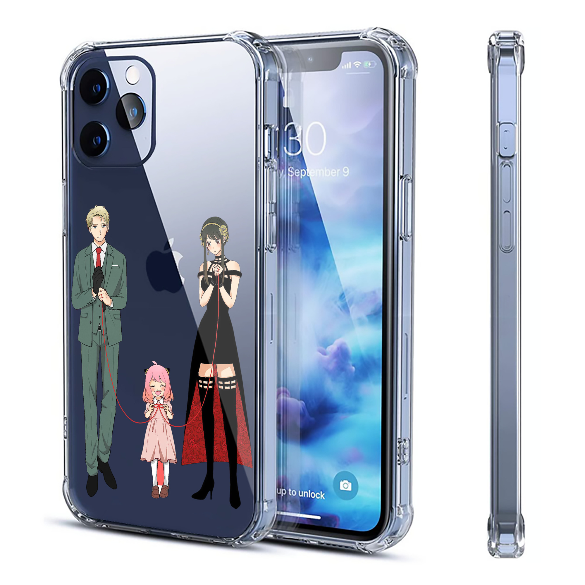 （画像用） SPY×FAMILY间谍家家酒 【iPhone 12シリーズ対応】透明スマホケース（クリアソフトケース）